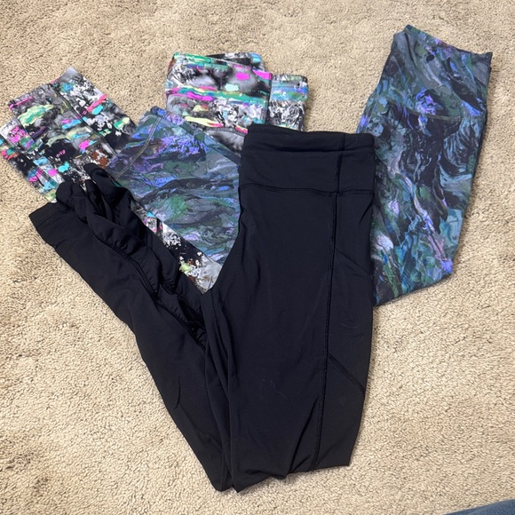 lululemon athletica Pants - Lululemon Lot of Size 8 Leggings Fast and Free Base Pace 3 pairs!!!